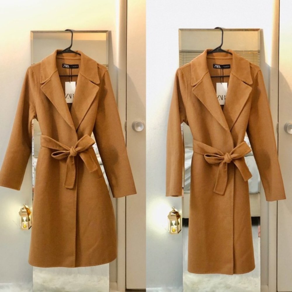 Zara Belted Camel Coat